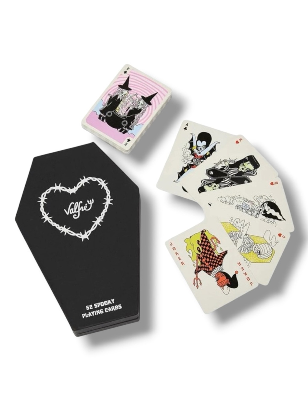 Deadstock: new Valfre 〠 Spooky Playing Cards 〠 Ltd Ed Halloween 〠 Coffin Box 〠